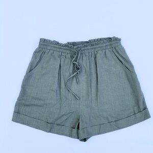 Women's Olive Green Casual Shorts